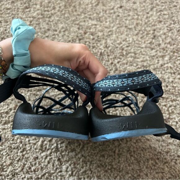Chaco Women's ZX/3 Classic Strappy Sandals Blue Hollow Eclipse Size 11 Outdoor - Picture 4 of 8